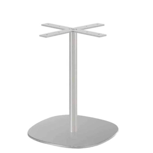 Arena Dining Height Table Base Brushed Steel