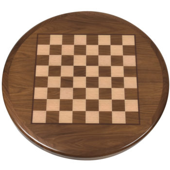Chessboard Printed on Walnut Veneer with Stained Walnut Wood Edge -2