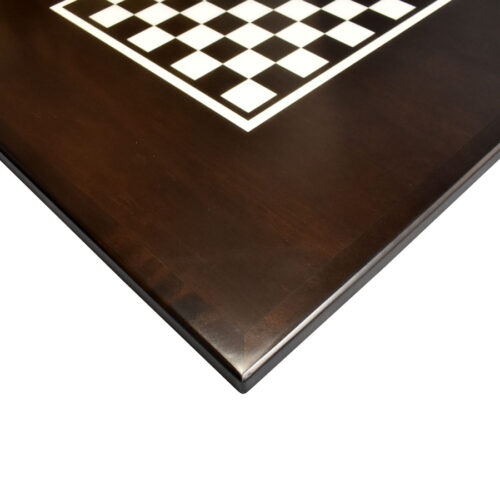 Maple Veneer Custom Stained with White Printed Checkerboard and Maple Wood Edge
