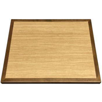 Wilsonart “Landmark Wood” Laminate Inlay with Custom Stained Maple Wood Edge