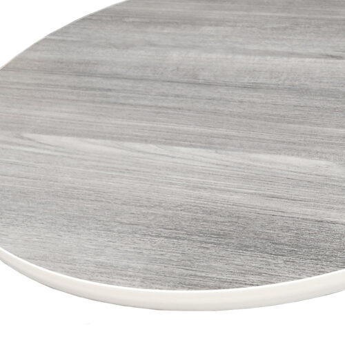 Formica Laminate #8908-NG "Storm Teak" Tabletop with White T-Mold Edges