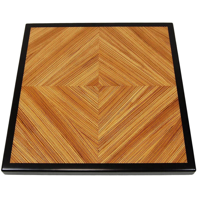 Diamond Box Pattern Zebrawood Veneer - Table Designs