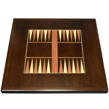 Digitally Printed Backgammon on Stained Maple Veneer with Maple Wood Edge