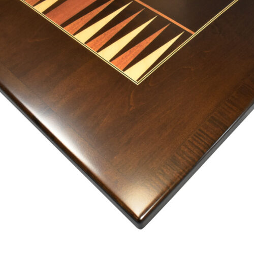 Digitally Printed Backgammon on Stained Maple Veneer with Maple Wood Edge