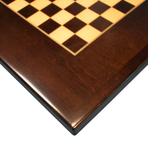 Digitally Printed Chessboard on Stained Maple Veneer and Maple Wood Edge