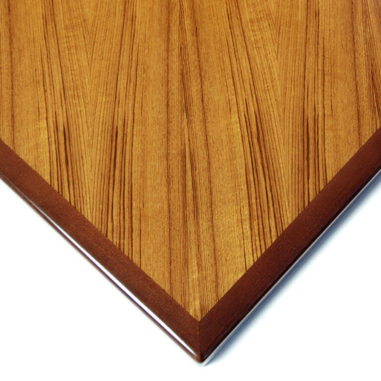 Quartered Figured Teak Veneer Table Top - Table Designs