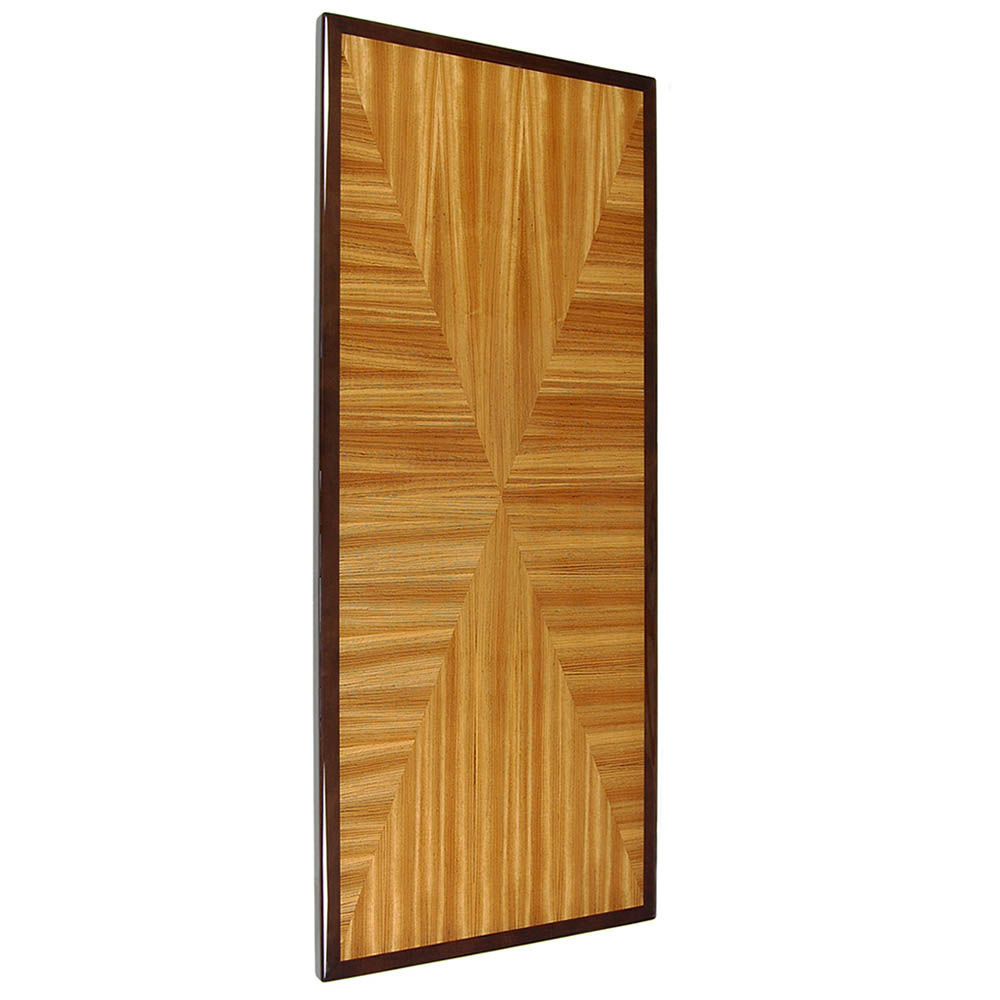 Diamond Box Pattern Zebrawood Veneer | Table Designs