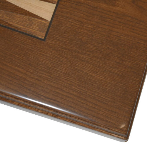 Oak Veneer with Custom Stain and Custom Printed Backgammon Game Board
