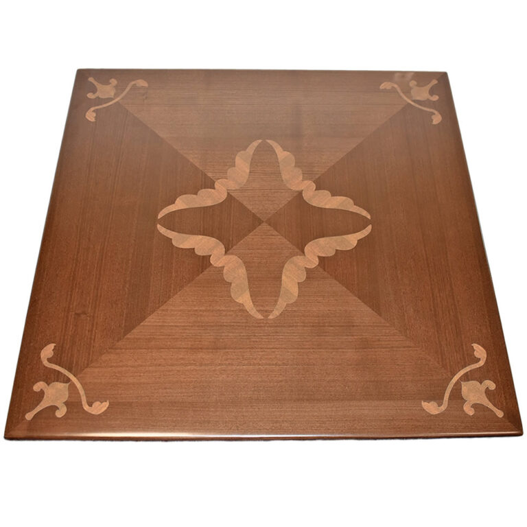 Quartered Walnut Veneer in Box Pattern with Printed Maple Veneer Inlay ...