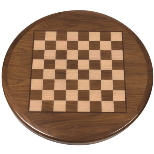 Chessboard Printed on Walnut Veneer with Stained Walnut Wood Edge -2