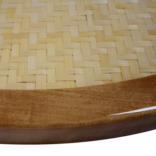 Herringbone Bamboo Inlay with Maple Edge