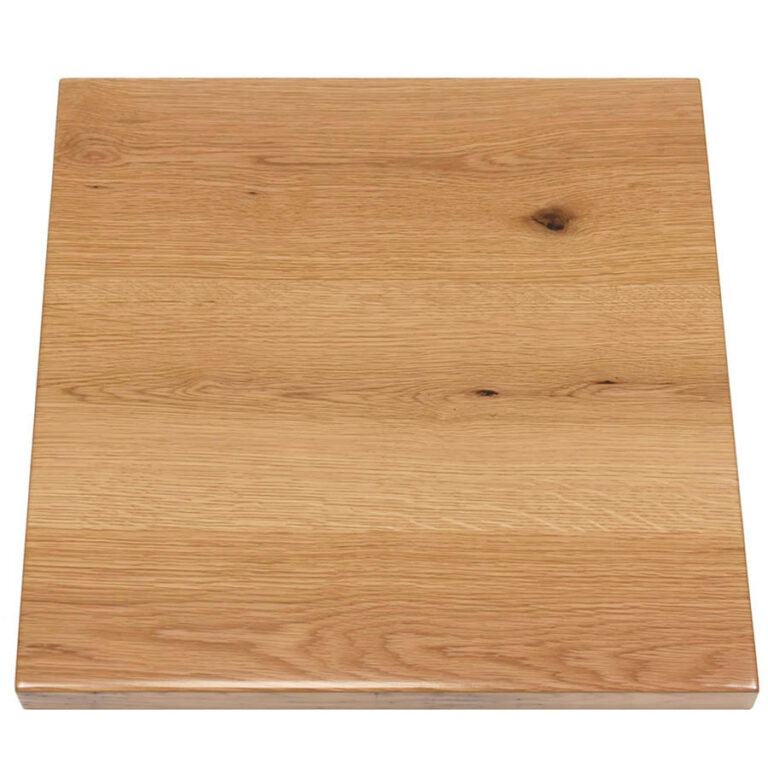 Rustic White Oak Veneer Self Edge Table Top - Table Designs