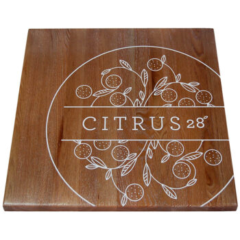 "Citrus 28" Digital Print on Butcherblock Oak