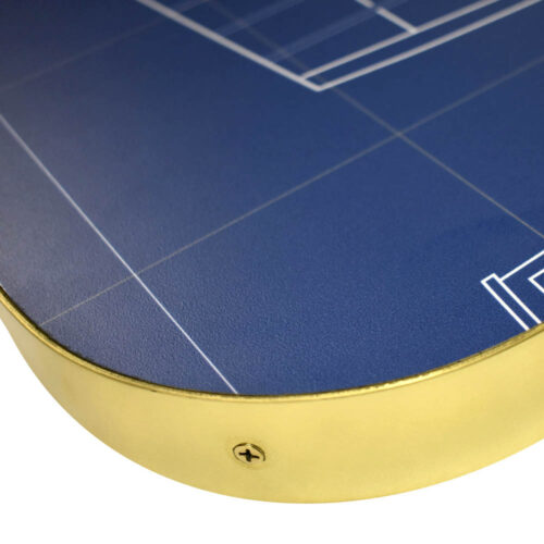 Custom Laminate Table Top with Brass Edge Table Top