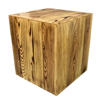 Custom Stained and Carbonized Quartered Ash Veneer Side Table