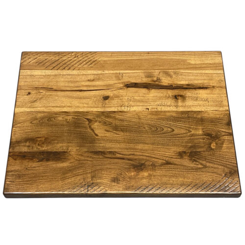 1.25” Distressed Ash Plank Top with TD 410 Stain
