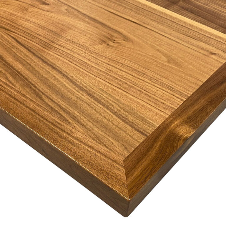 Walnut Veneer Inlay with Walnut Wood Edge Table Designs