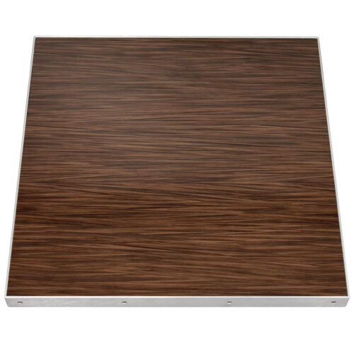 Formica “Wenge Strand” Laminate with Brushed Aluminum Edge