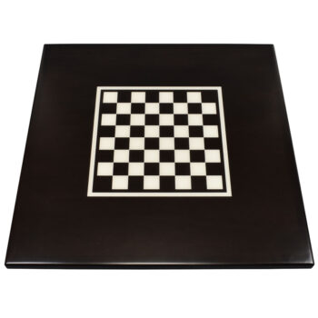 Maple Veneer Custom Stained with White Printed Checkerboard and Maple Wood Edge