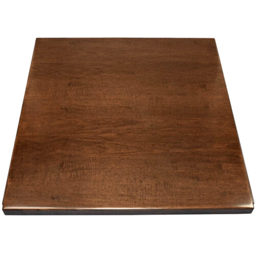 Maple Veneer Overlay with Maple Wood Edge and Custom Stain to Match Custom Restaurant Table Top