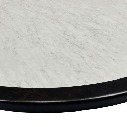 Wilsonart “White Carrara” Laminate Inlay with Maple Wood Edge stained TD 505