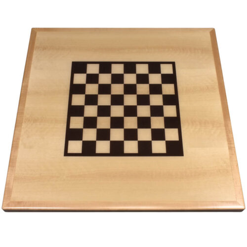 Checker Board Digitally Printed on Maple Veneer with Maple Wood Edge