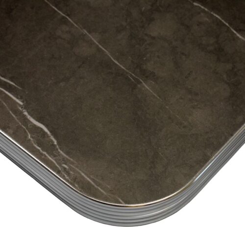 Sapienstone “Pietra Grey” with Ribbed Aluminum T-Mold