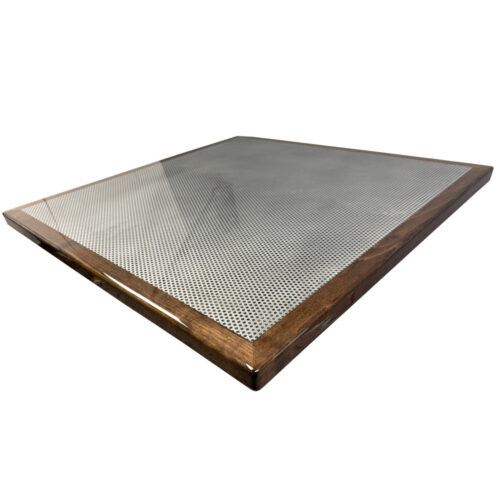 5655 McNichols Aluminum Round Hole Inlay with Stained Maple Wood Edge