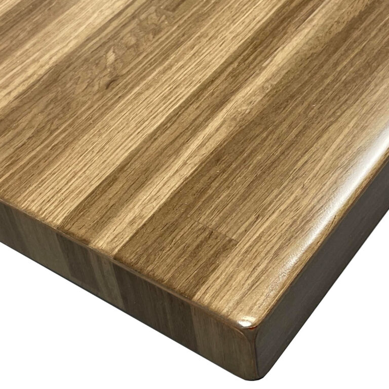 Brookline “Velo Sand” Veneer with Matching Veneer Edge Table Designs
