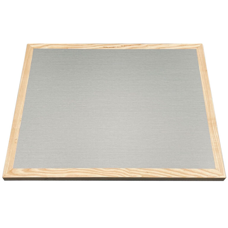 Arborite Laminate “Brushed Aluminum” Inlay with Natural Ash Wood Edge ...