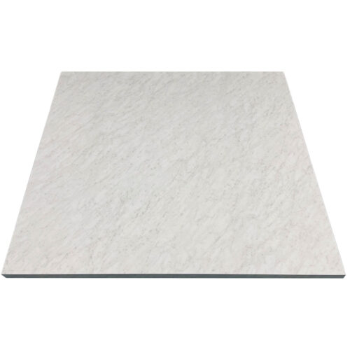Wilsonart “White Carrara” Laminate Self-Edge Custom Made Restaurant Table Top