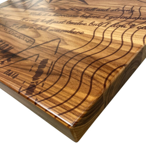 1-3/4" Walnut Plank (Natural/No Stain) with Custom Digital Print
