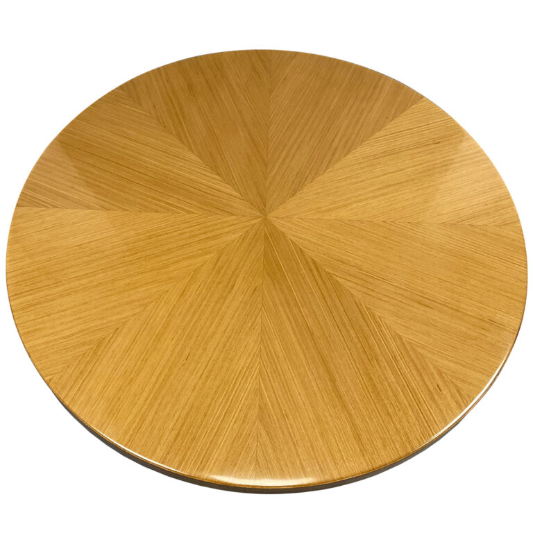 Brookline Quartered Walnut Veneer in Sunburst Pattern Table Designs