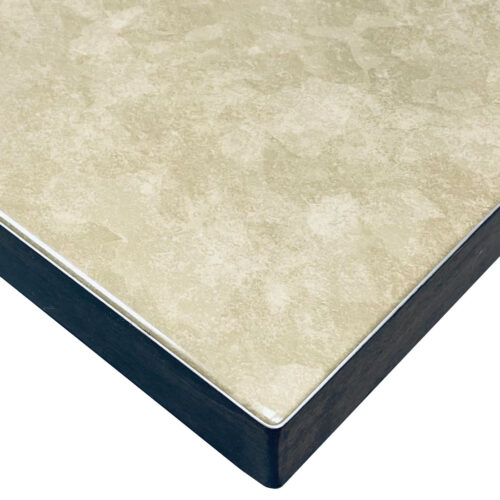 Chemetal “Guilt Aluminum” Overlay with Custom Stained Maple Wood Edge