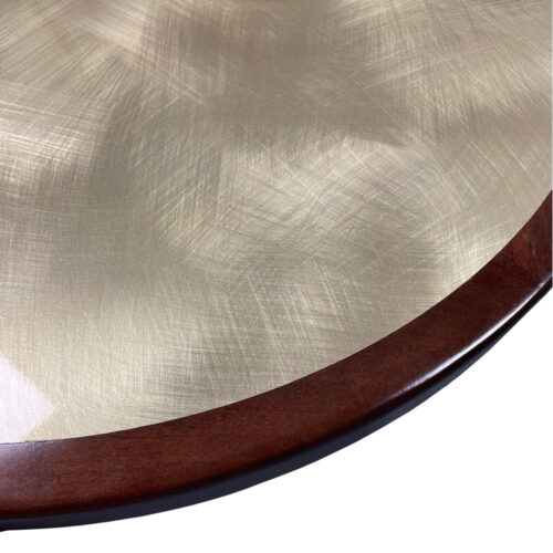 Moz Antique Gold in Cloud Pattern with Stained Cherry Wood Edge