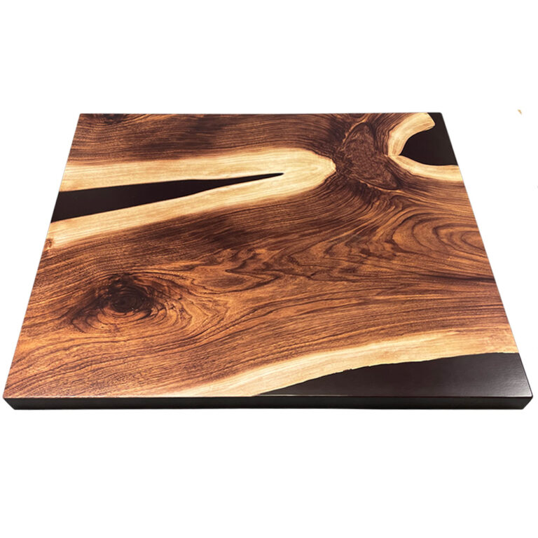 Custom Digital Print with Wood Edge Stained to Match - Table Designs