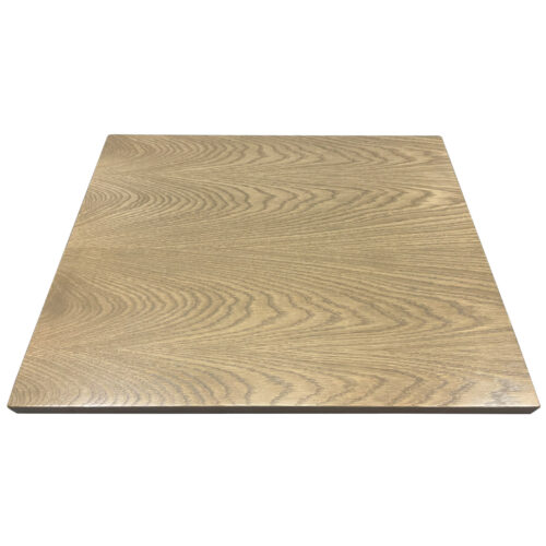 P/S White Oak Veneer Overlay Tabletop with 1-1/4" Thick Wood Edge-Custom Stain-Open Grain