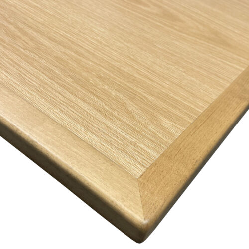 Wilsonart Laminate #7938-38 "New Age Oak" Inlay with 1-1/4" Maple Wood Edges Stained to Match