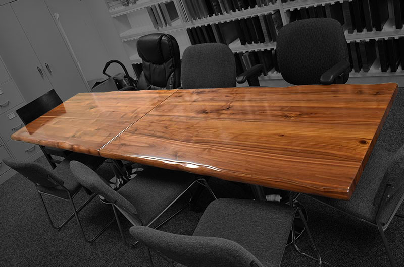 Live Edge Wood Conference Table