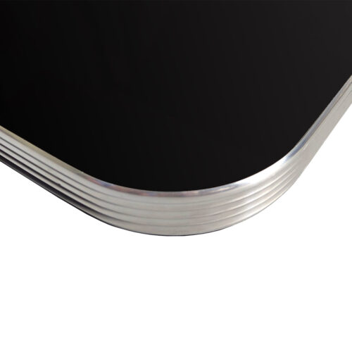 Wilsonart Black Laminate with Ribbed Aluminum Edge