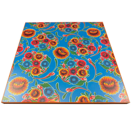 Custom Printed Laminate with 1-1/2" Custom Powder Coated Metal Edges