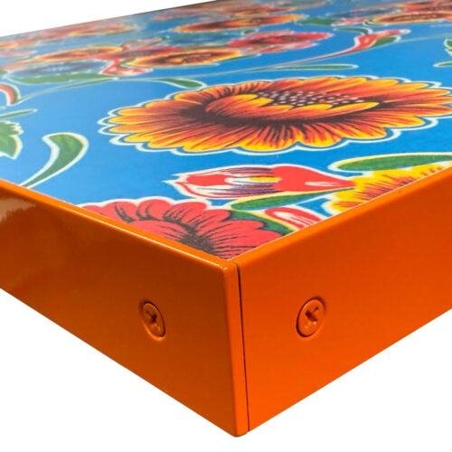 Custom Printed Laminate with 1-1/2" Custom Powder Coated Metal Edges