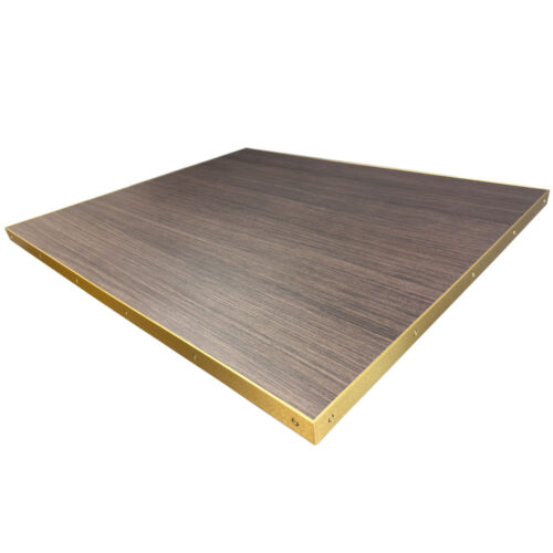Wilsonart Laminate "Dering Forest" Brushed Brass Edges-Counter Sunk Screws-Butt-Joint Corners