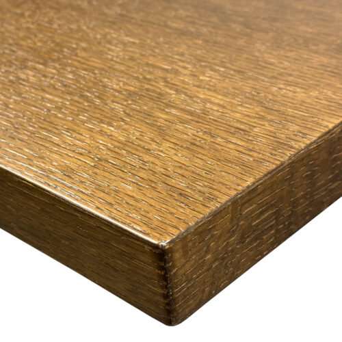 Rift Cut Red Oak Veneer Overlay with 1-3-4 Thick Wood Edge-TD Stain 169-UV Cured Finish