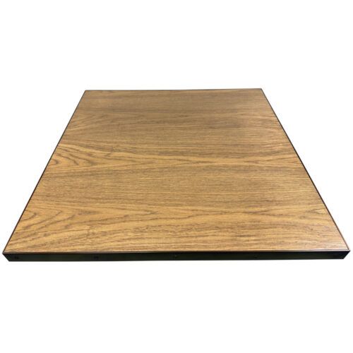 P/S White Oak Veneer with #486 Stain and 1-1/2" Bronze Copper Powder Coated Metal Edges