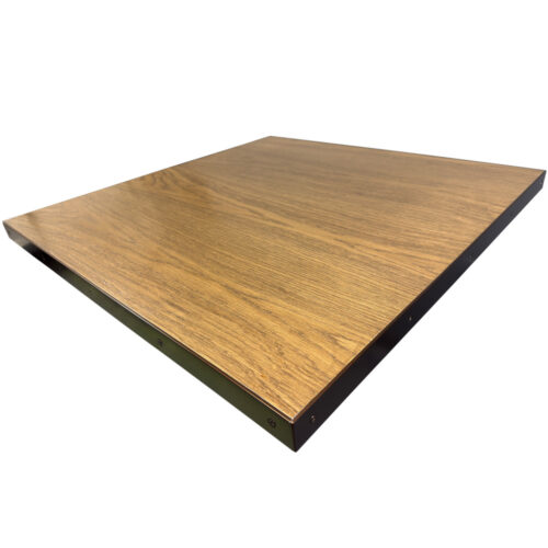 P/S White Oak Veneer with #486 Stain and 1-1/2" Bronze Copper Powder Coated Metal Edges