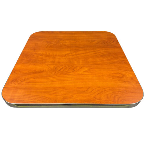 Wilsonart "Wild Cherry" with Polished Aluminum T-Mold Edges and Radius Corners