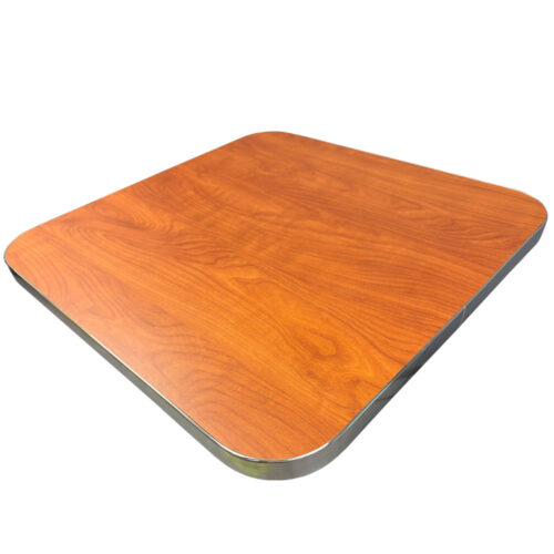 Wilsonart "Wild Cherry" with Polished Aluminum T-Mold Edges and Radius Corners