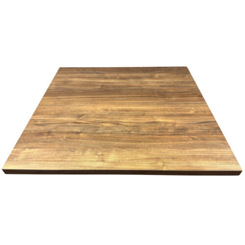#Wilsonart "Continental Walnut" #8232-05 Laminate Overlay Tabletop with Walnut Wood Edge Stained to Match Laminate, Slight Eased Edges and Polyurethane Finish