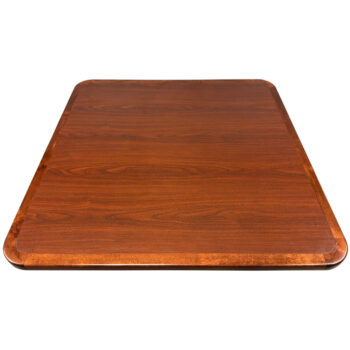 Wilsonart Brighton Walnut #7922-07 Inlay with 1-1/4" x 1-1/4" Maple Wood Edges Custom Stained to Laminate and 3" Radius Corners